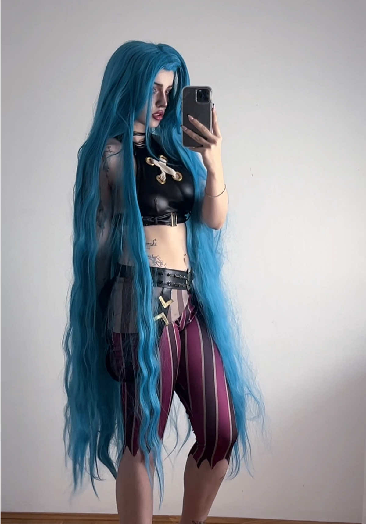 JINX W LONG HAIR 🙌🙌 #arcane #jinx #cosplay 