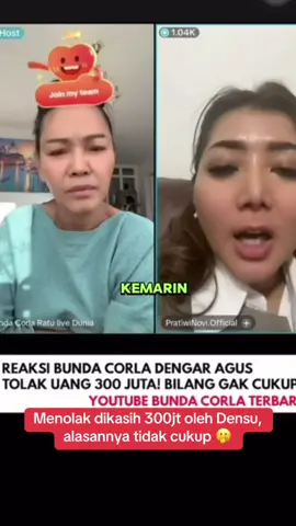 Live Bunda Corla & Teh Novi, Agus nolak uang pemberian Densu  #noviyantipratiwi #agus #dennysumargo #bundacorla #donasi 
