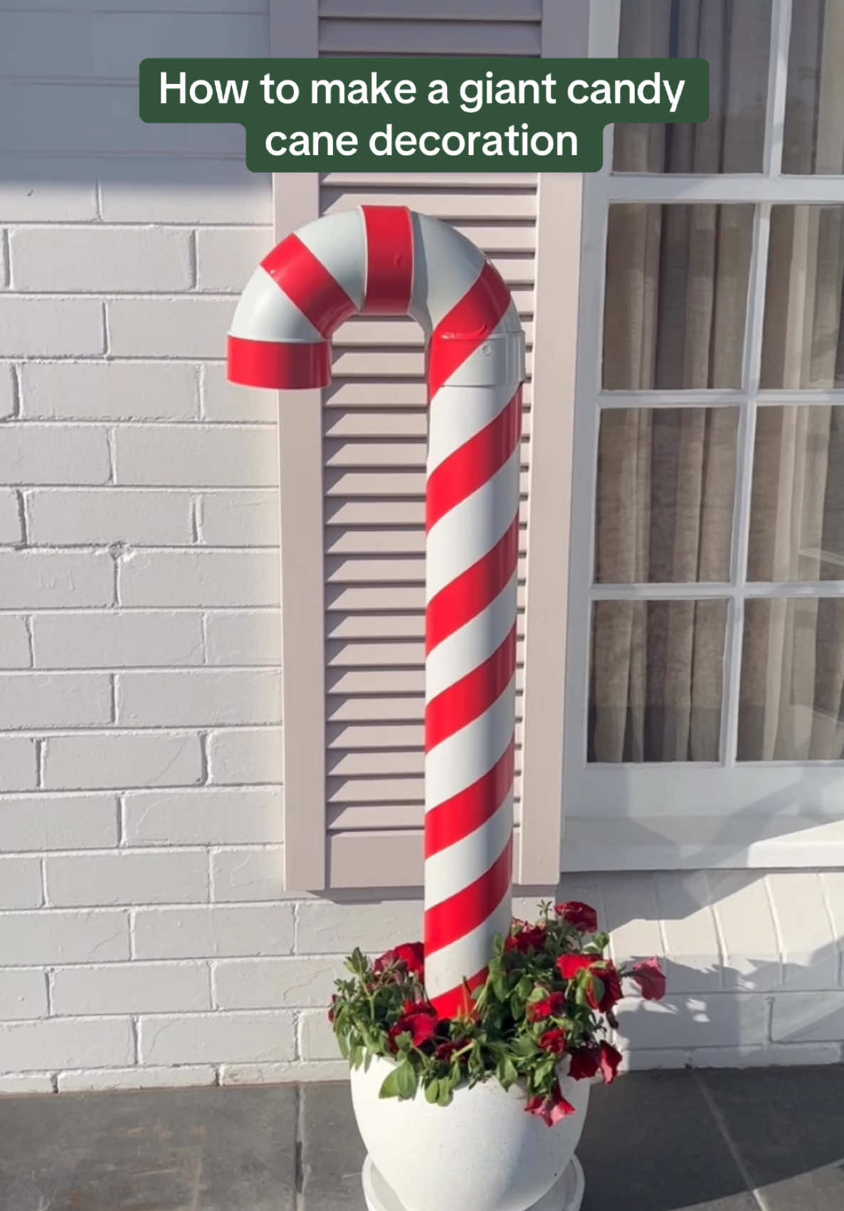 How to make a giant pvc candy cane 🎄#ChristmasTiktok #ChristmasDIY #Christmas ##ChristmasDecorations #ChristmasShop #Festive #DIY #DIYTikTok #Bunnings #BunningsTok #BunningsWarehouse