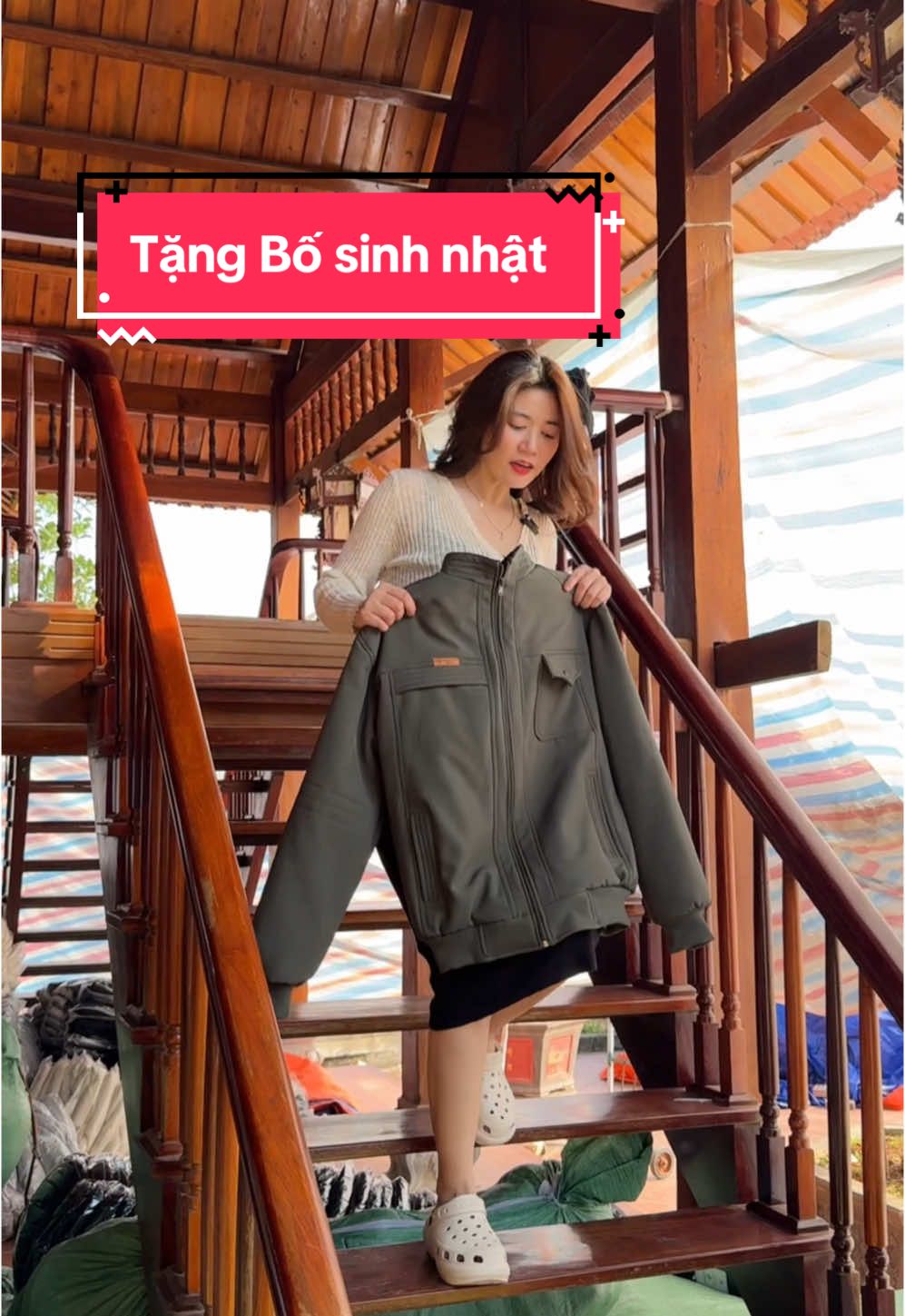 Tặng bố sinh nhật… Áo khoác tặng bố món quà ý nghĩa #aokhoacbo #áo #chavacongai #xuhuong 