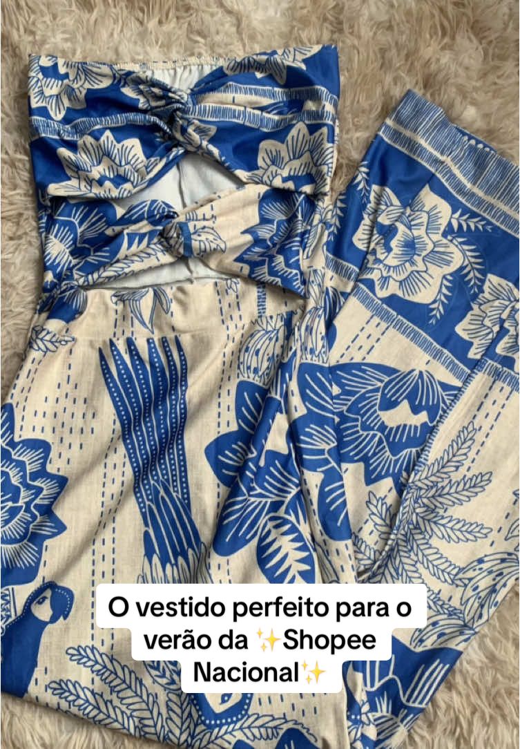 E o tecido desse vestido é de outro nivel 🫠 #shopee #shopeenacional #shopeehaul #fashiontiktok #vestido 