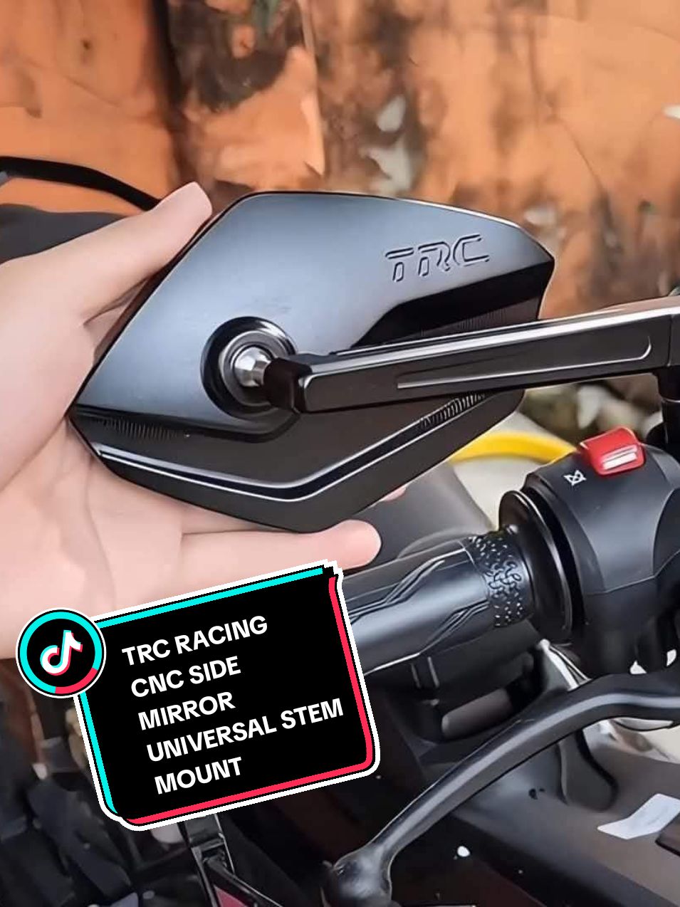 TRC RACING CNC SIDE MIRROR UNIVERSAL STEM MOUNT ADJUSTABLE LTO APPROVED  #TRC #trcracing #SIDEMIRROR #cnc #universal #MOTORPARTS #motorcyclesoftiktok #motorcycleaccessories #trendingvideo #yamaha #honda #suzuki #motorcycles #sidemirrortrc 