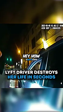 Lyft Driver DESTROYS Her Life In Seconds😬 #cops #taser #bodycam