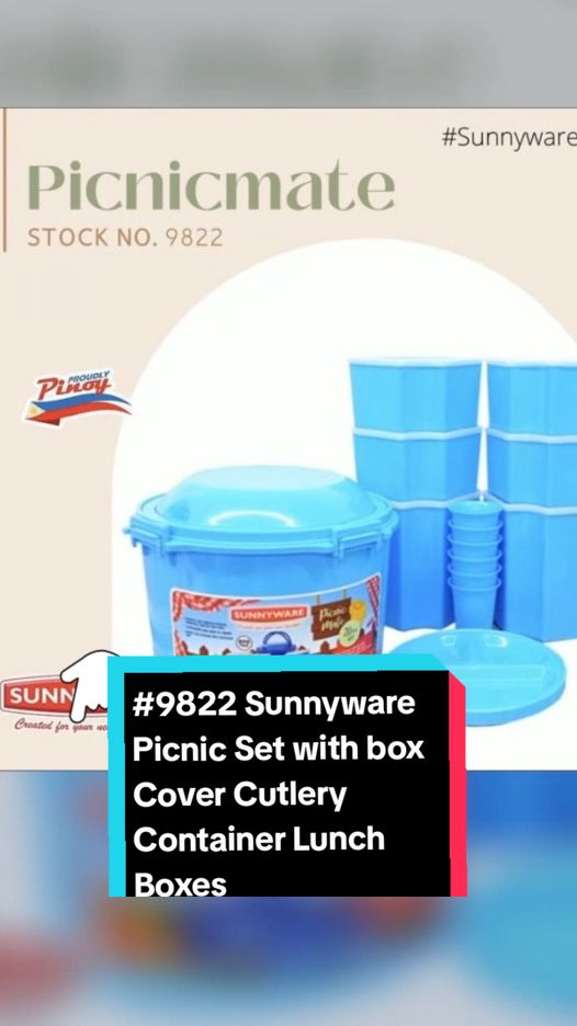 #9822 Sunnyware Picnic Set with box Cover Cutlery Container Lunch Boxes Price dropped to just ₱484 pesos! Don't miss out! Tap the link below! #sunnywarepicnicset #TikTokShop #tiktokph #tiktokaffiliate #TikTokFashion #tiktokfinds #LearnOnTikTok 