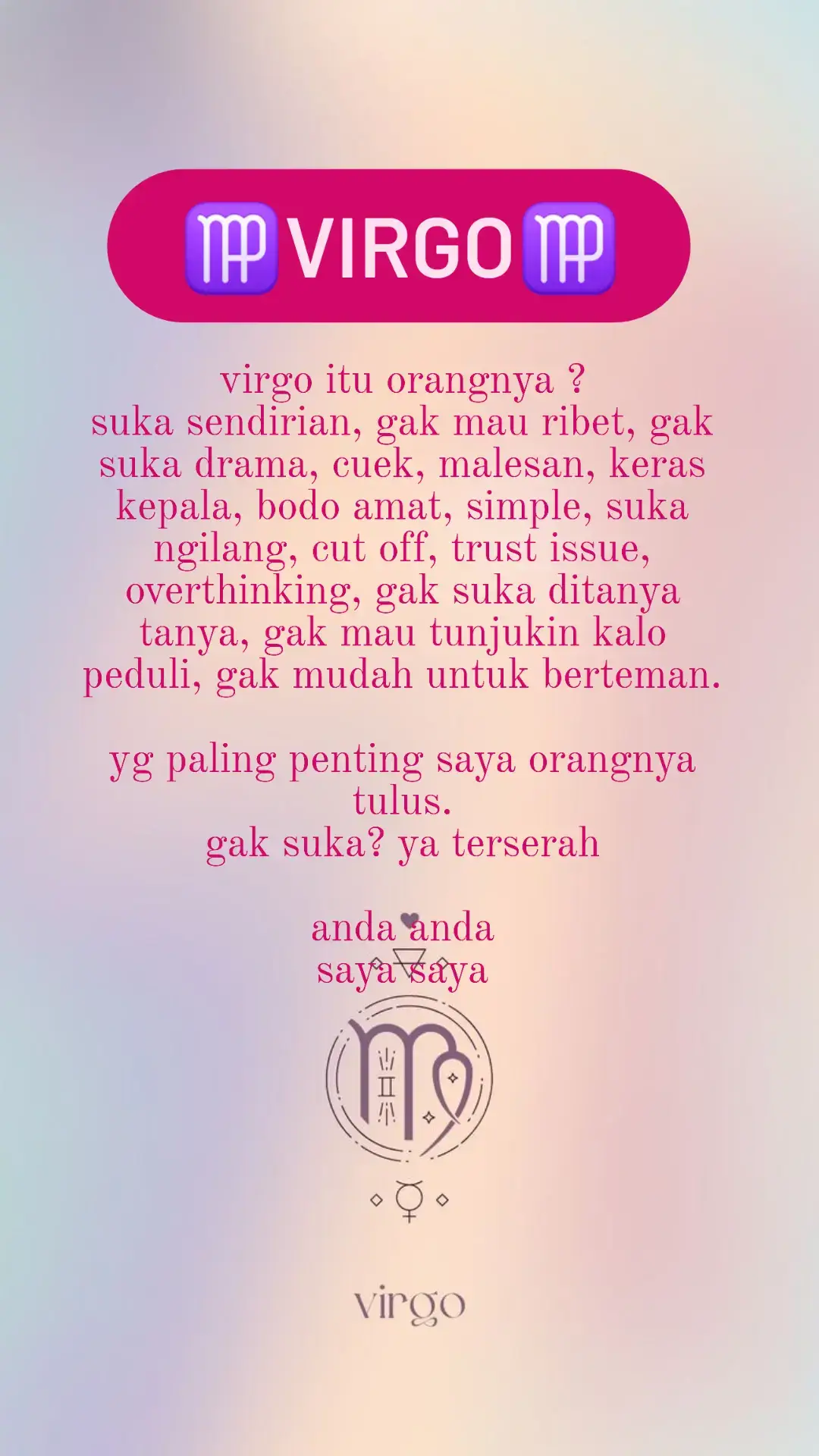 virgo itu orangnya gimana sih ? ♍️ #virgo♍️ #zodiacsign #allaboutvirgo #zodiac #virgo 