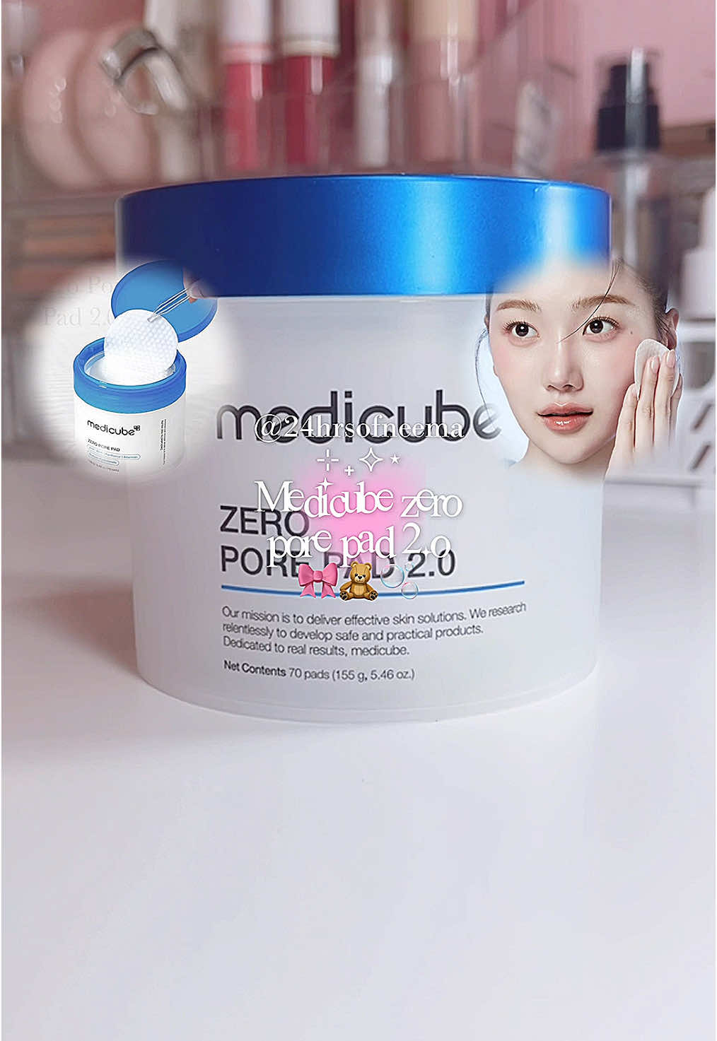 ⋆. 𐙚 ˚ love this product 💗 #medicube #TikTokShop #medicubetiktokshop #tiktokshopfinds #glassskin #kbeauty #koreanskincare #shopicons #medicubezeroporepad #zeroporepad #acneskincare #antiacne #porecare #hwahae 