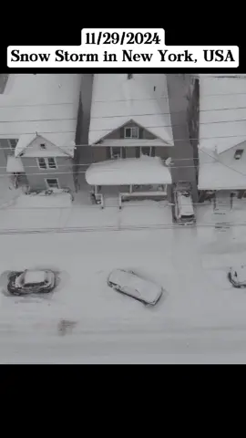 11/29/2024 - Snow Storm in New York, USA #snow #snowstorm #heavysnowfall #wind #winterstorm #disaster #severeweather #weather #news #lakeeffectsnow #NewYork #USA #foryou #viral 
