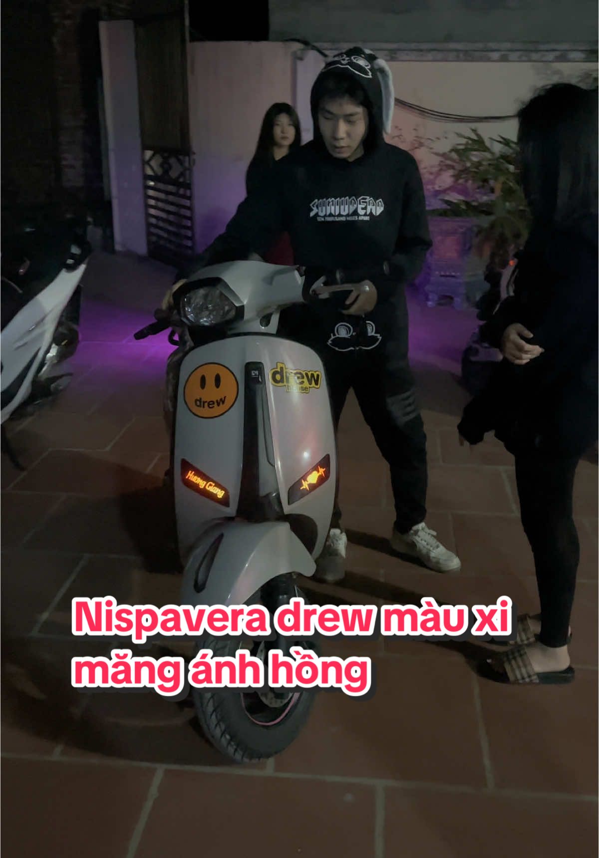 Nispavera drew màu xi măng ánh hồng đẹp thiệt nha #nispavera #vespavera #xedienosakar #hauaudixevespa #xuhuong 