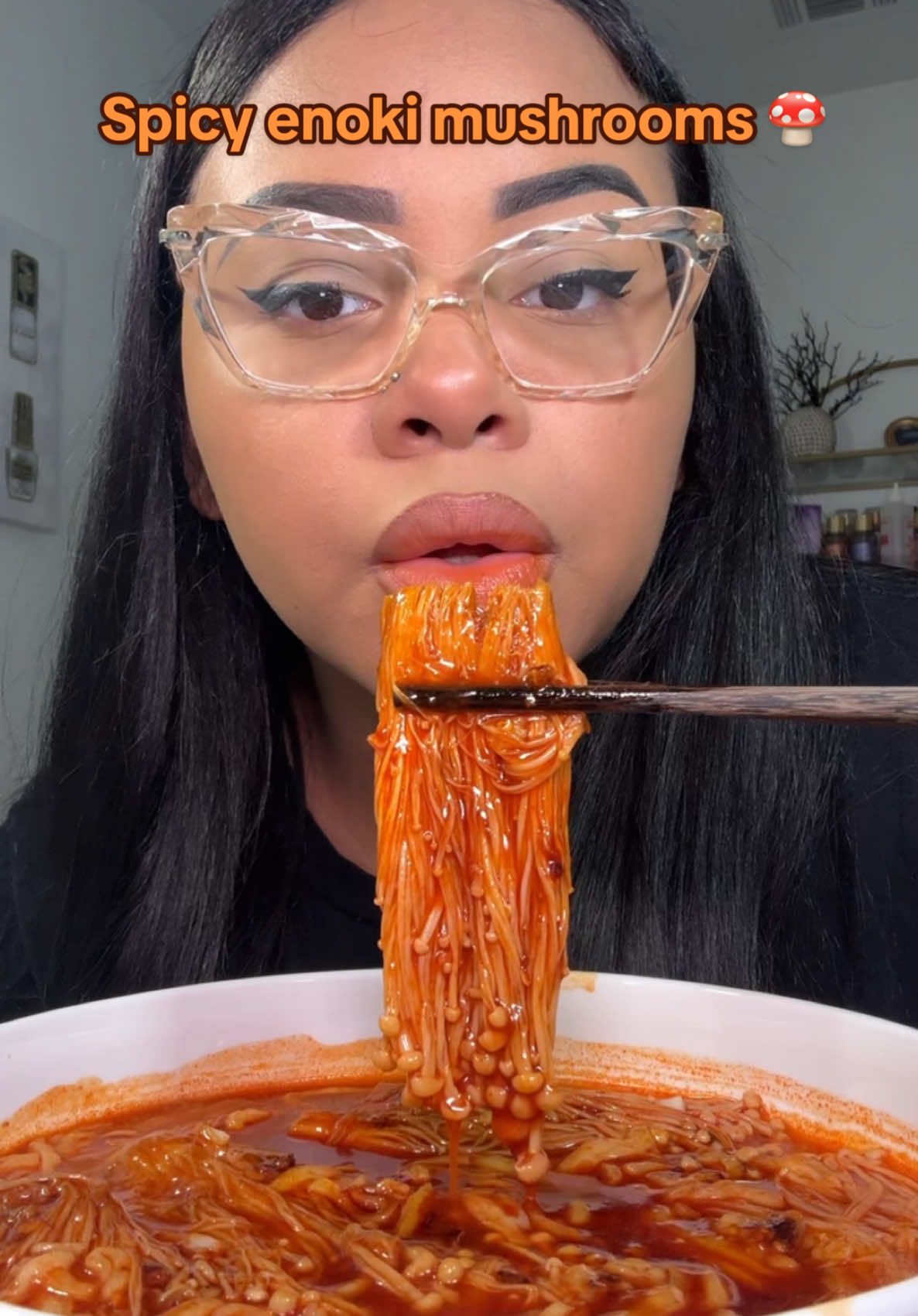 Replying to @zey.nerr9 extra spicy enoki mushroom mukbang! ❤️❤️ hope everyone had an amazing Thanksgiving!! 🙏🙏🙏🙏🙏 LOVE YALL!!!!!!!!!!!  #enoki #enokimushroom #spicy #spicytok #fypシ #fypシ゚viral #fyp #viralvideo #viraltiktok 