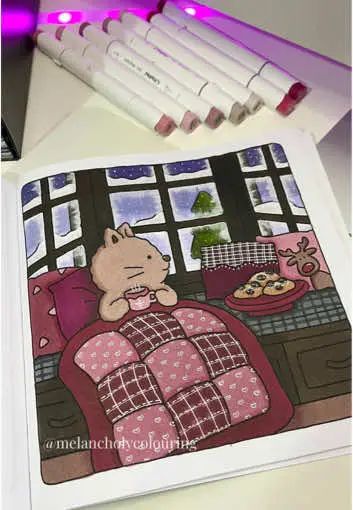 It’s currently 3:30 am 😳 time flies when you’re having fun 🤗 The only thing I wish I’d done differently is the grey 🤔 aha but I love it 🥰 📖 Fuzzy Hygge Christmas by @Vivi Tinta Coloring Book  🖍️ @Ohuhuart  #cozycoloring #ohuhumarkers #ohuhu #ohuhubrushmarkers #adultcoloringbook #adultcolouring #colortherapy #colortok #colouring #christmascoloring #colourtok #colouringforadults #vivitintacolouringbook #fuzzyhyggecoloringbook 