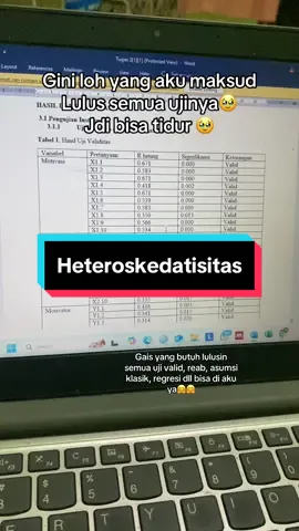 Yang ga lulus uji tenang aja besti mimin siap bantu meluluskan semua jenis uji yang kmu gunakan baik di Uji Validitas, Reliabilitas, normalitas, multikolinieritas, heterokedastisitas, Uji Regresi Linier Berganda, Uji T, Uji F, (R2), dan uji lainnya annova, t test, paired test, chi square, kendal tau, spearmanrank ##SPSS #privatspss #validspss #spsstutorial #jokispssmurah #jokispss #ujivaliditas #bimbinganspss 