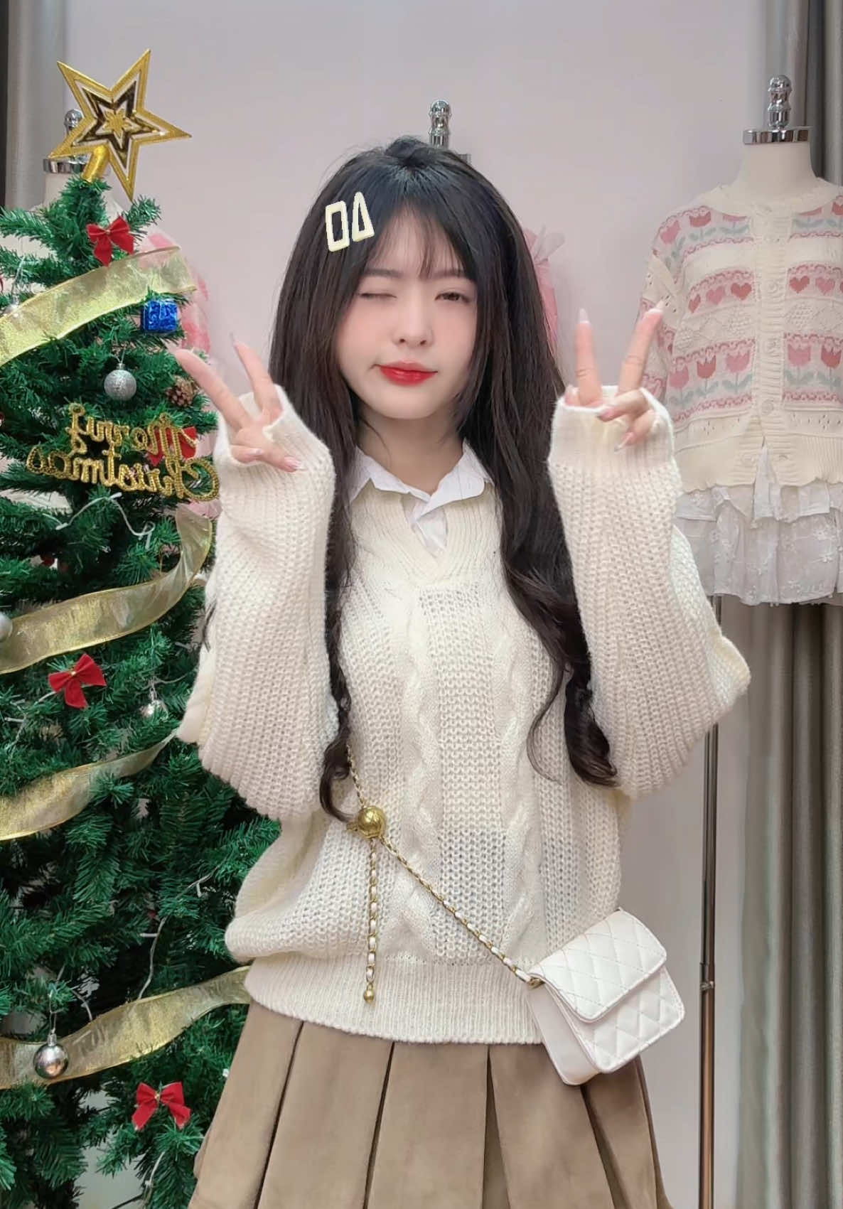 Áo len kiểu nữ dệt kim mix cổ sơ mi nèee 🎆🧨🎄🎋😍🌈🌿💫 #tet2025🥰🧨 #viraltiktok #kozoda #viralvideo #xh #merrychristmas #noel #giangsinh2024 