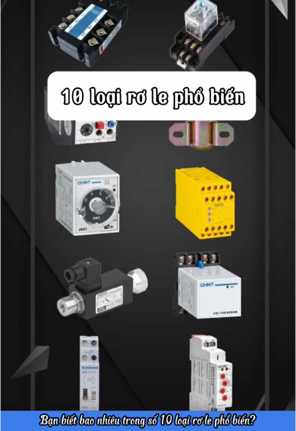 Một số loại rơle thường gặp  #kienthucthuvi #electrician #nhietdien #fyp #relay 