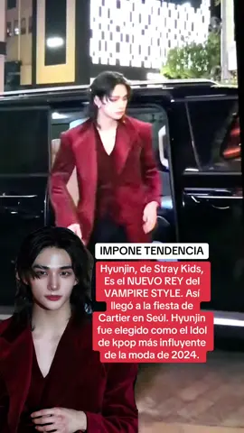IIMPONE MODA!Hyunjin, de Stray Kids, asistió a la Cartier Magic Party en Seúl y SORPRENDIÓ con su look VAMPIRE STYLE atrayendo todas las miradas de los medios fashionistas quienes lo aplaudieron. Hay que recordar que Hyunjin es embajador de Cartier. #hyunjin #straykids #cartier #seul #vampirestyle