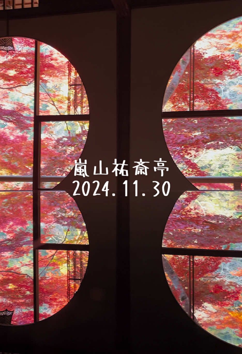 無加工無修正のスマホ撮影画像、2024.11.30京都嵐山の祐斎亭 #紅葉 #京都紅葉 #祐斎亭 #嵐山 