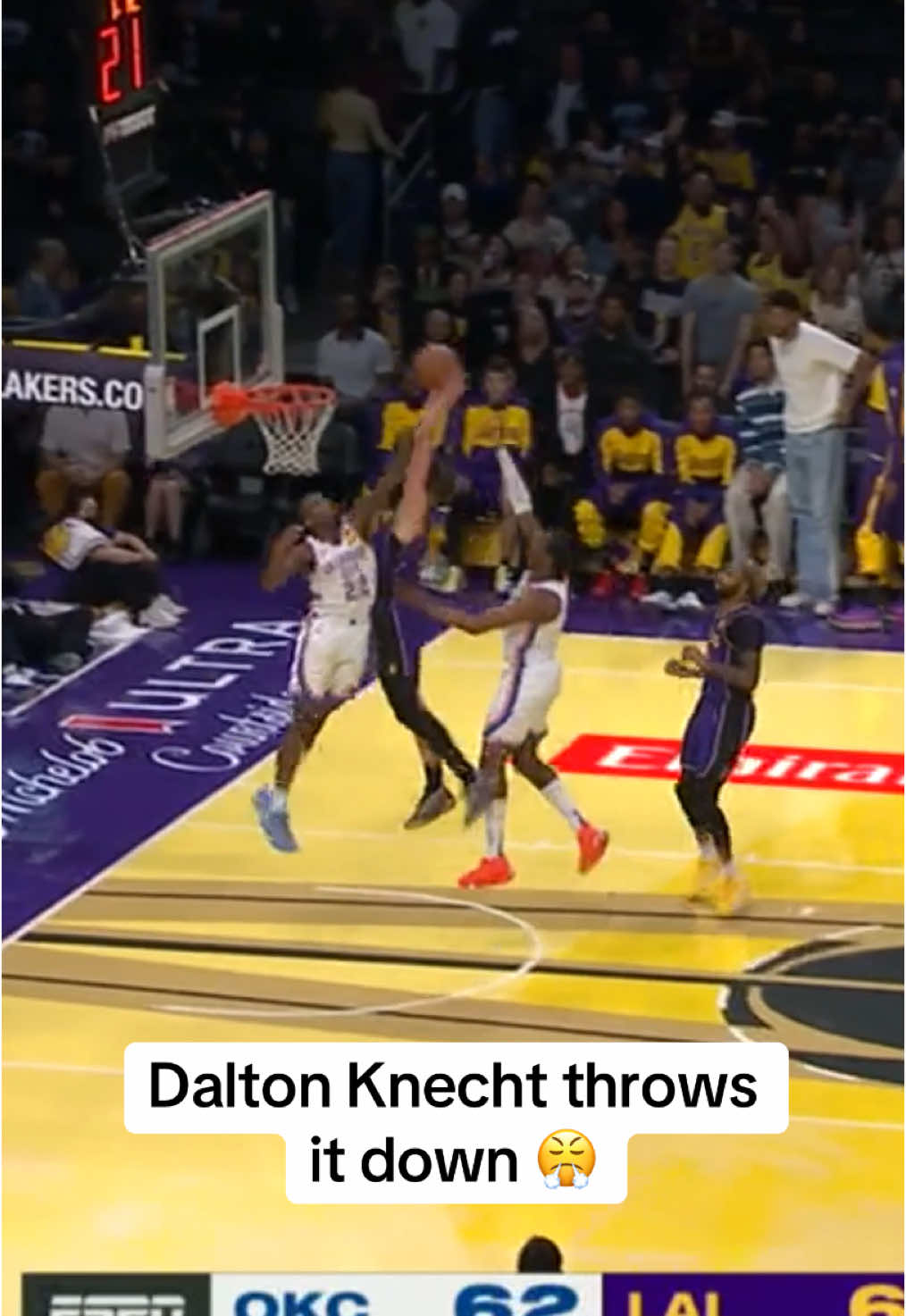 #losangeleslakers #daltonknecht #dunk #NBA #basketball 