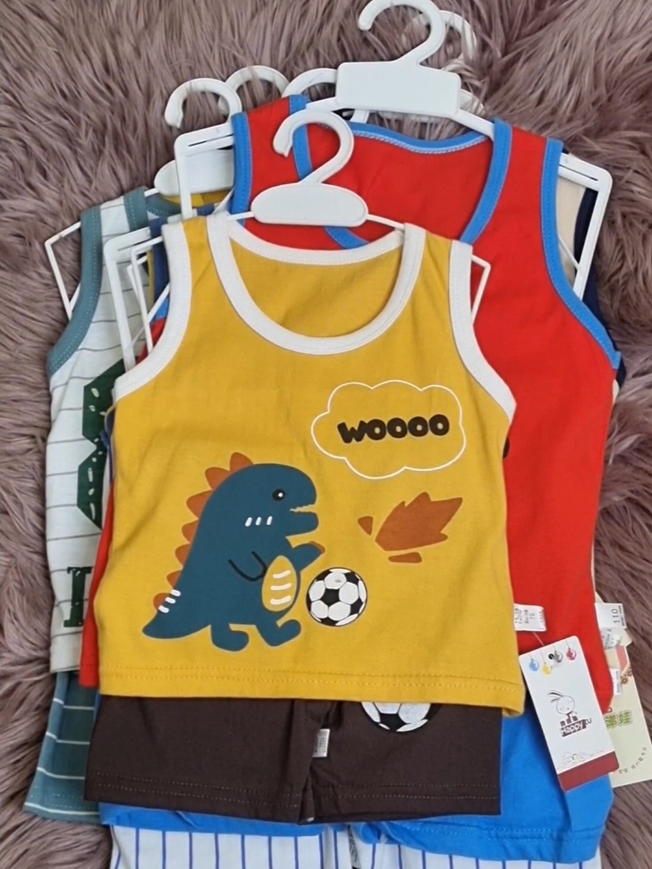 Singlet Set ❤️ Comel comel kain best ya 🤩 #readystock  #single  #singletset  #singletanak  #singletbudak  #lelaki  #boy  #cotton  #babyshark  #dinasour 