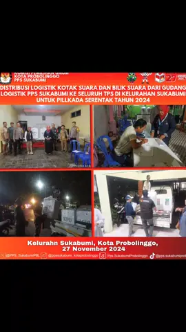 #temanpemilih  Distribusi logistik kotak suara dan bilik suara dari gudang logistik PPS Sukabumi ke seluruh TPS di @Kelurahan Sukabumi  untuk Pilkada Serentak Tahun 2024 #gaknyoblosgakjos #kpu_ri #kpujatim #kpukotaprobolinggo #kpumelayani #PilkadaSerentak2024 #PilgubJatimSenengBareng  @KPU Kota Probolinggo 