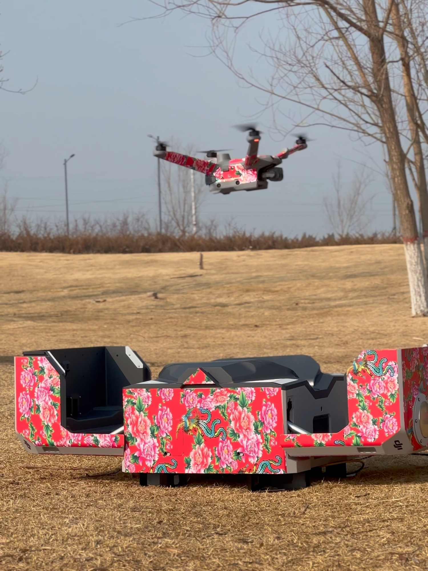 Is this the most stylish drone yet? 😎🌸 Check out the floral DJI Dock 2 and see how we're chasing trends with it! 🚁✨ #DJI #DJIEnterprise #DJIDock2 #Drone #TrendyTech #Fyp