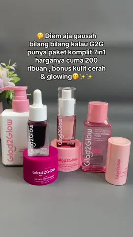 Beli sepaket lebih murah beb  #g2g #paketwhitening #glad2glow #retinolg2g #peelingsolution #skincare #skincareroutine 