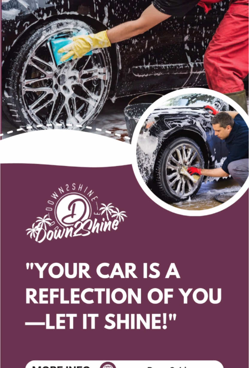 Your car deserves to shine, inside and out! ✨ Taking care of your ride isn't just about appearance—it's about giving it the love and attention it deserves. Keep your car looking fresh while staying eco-friendly. 🌱💧 #EcoFriendlyCarWash #CarCareMadeEasy #SustainableWashing #DetailingPerfection #Down2shine