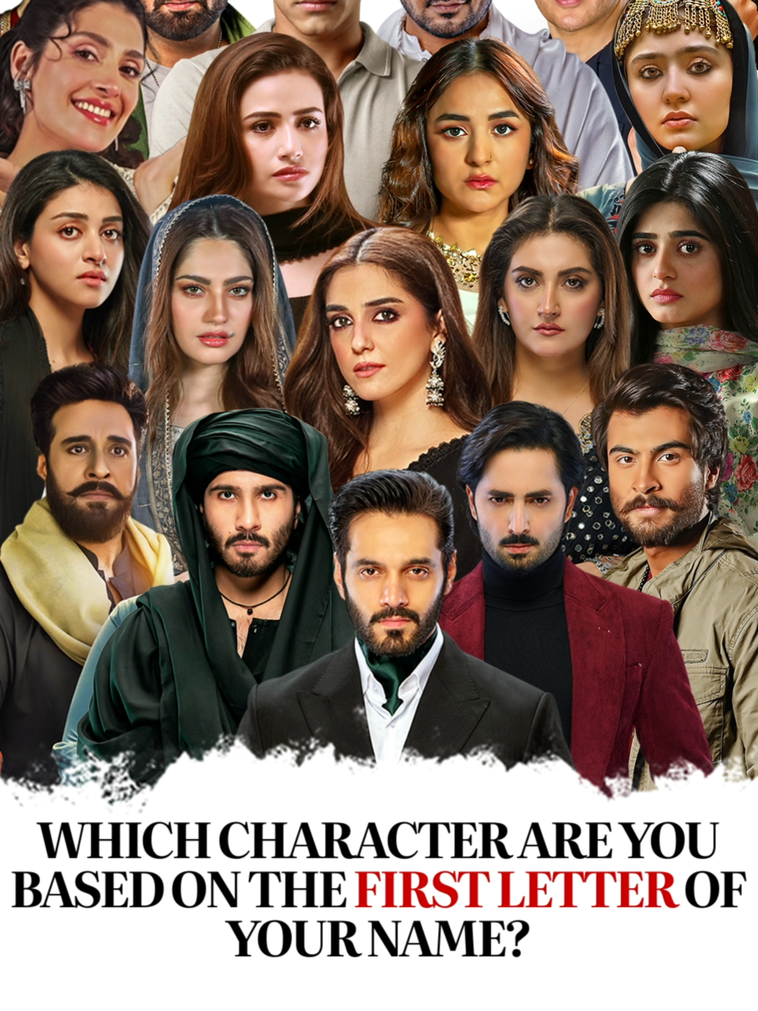 Find your character twin based on your first initial! Who’s your match? 🤔 #whattowatch #harpalgeo #7thskyentertainment