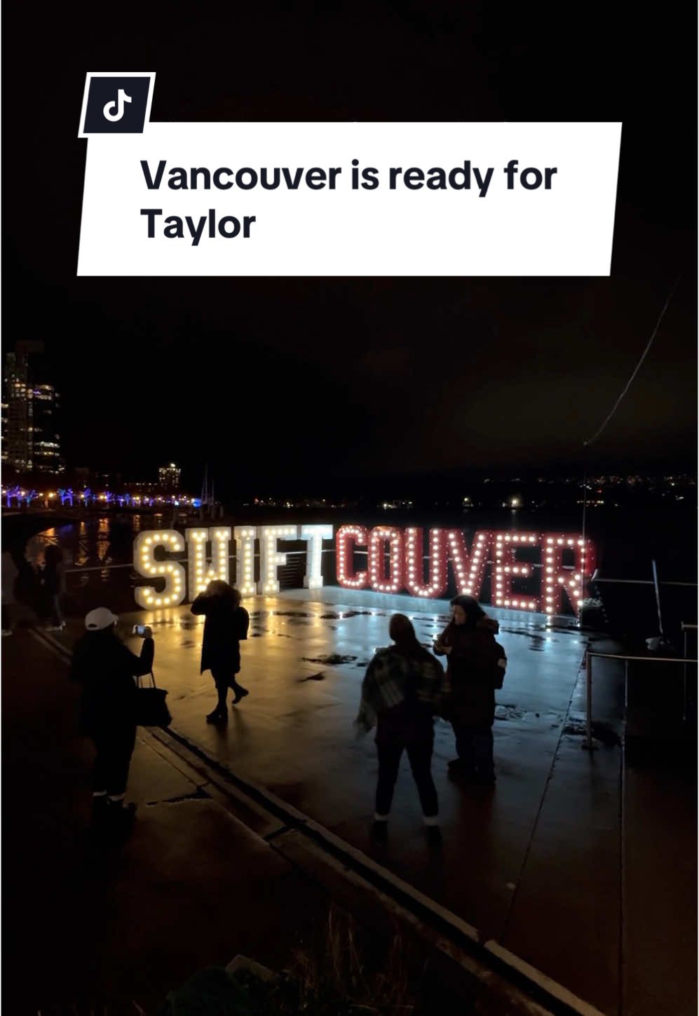 Next week in Vancouver (aka Swiftcouver) is going to be madness!!! ✨ There are 13 Taylor Swift-themed light installations scattered around downtown. Have you seen them yet?  #taylorswifttok #taylorswiftvancouver #erastourvancouver #swiftcouver #taylorswifterastour 