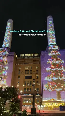 ‼️Good news alert‼️Wallace & Gromit are being projected onto Battersea Power Station every night till New Year’s Eve 🎄✨ ⏰ 5pm-10.30pm #london #batterseapowerstation #peojection #wallaceandgromitfanart #cartoon #light #christmas #tree #christmasdecor @Battersea Power Station @Battersea Beat 