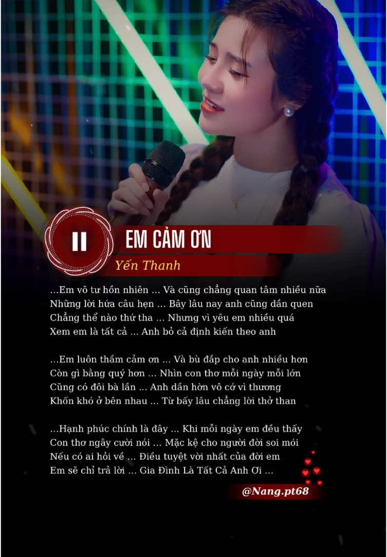 Em Cảm Ơn  #nang #nhachaymoingay #music #tamtrang #lyrics #cover #xh #emcamon #xuhuongtiktok #khucnhachay