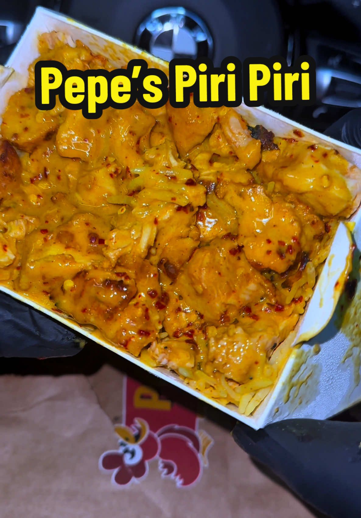 Pepe's Piri Piri 7.1/10 and new packaging foe the rice box @Pepe’s Piri Piri  #eatingfood #asmrfood #mukbang #pepespiripiri #pepes #fyp #food #careats #carfoodguy #halal