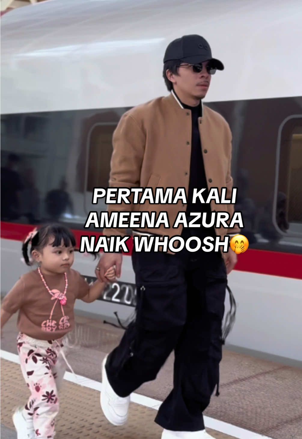 Sabtu keluarga! ajak Ameena Azura naik kereta cepet banget🤣