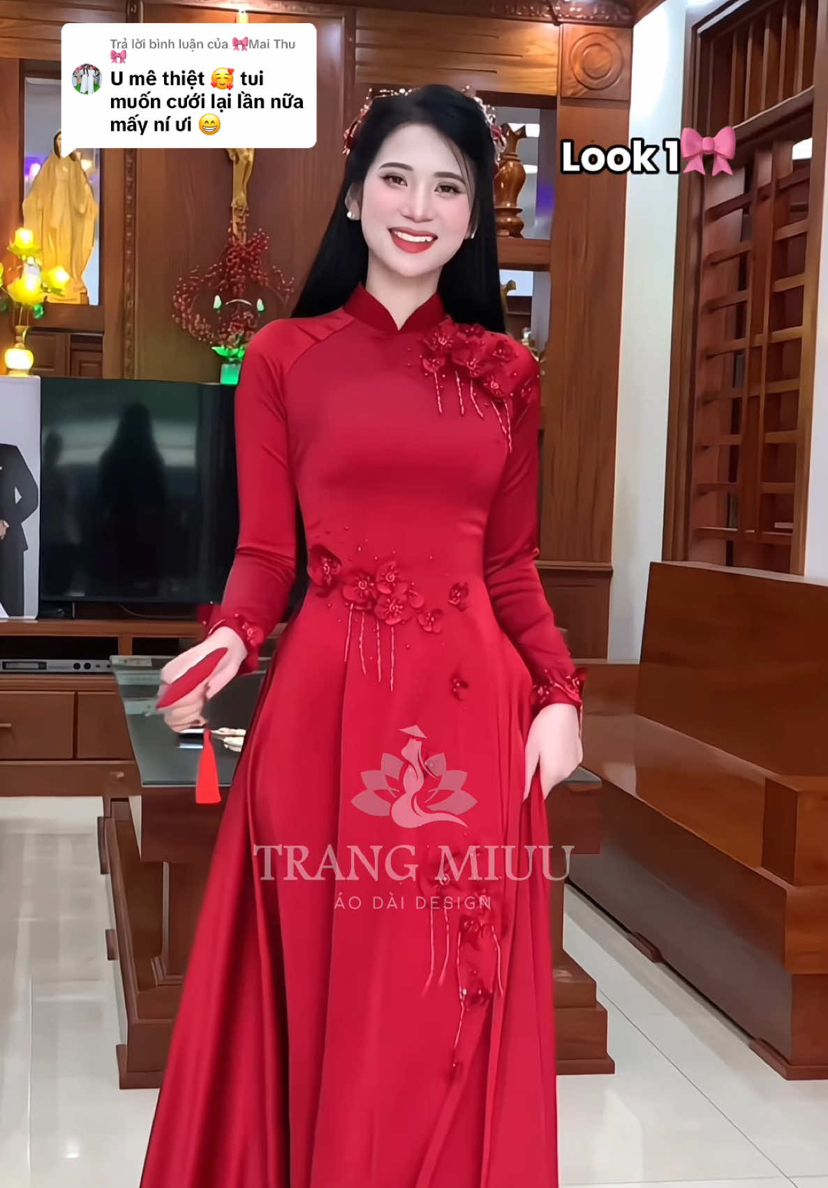 Trả lời @🎀Mai Thu🎀 Các chị chọn 1 bộ mặc ngày cưới đi ạ#xuhuong #trending #Trangmiuu #aodai #aodaicuoi #thinhhanh 