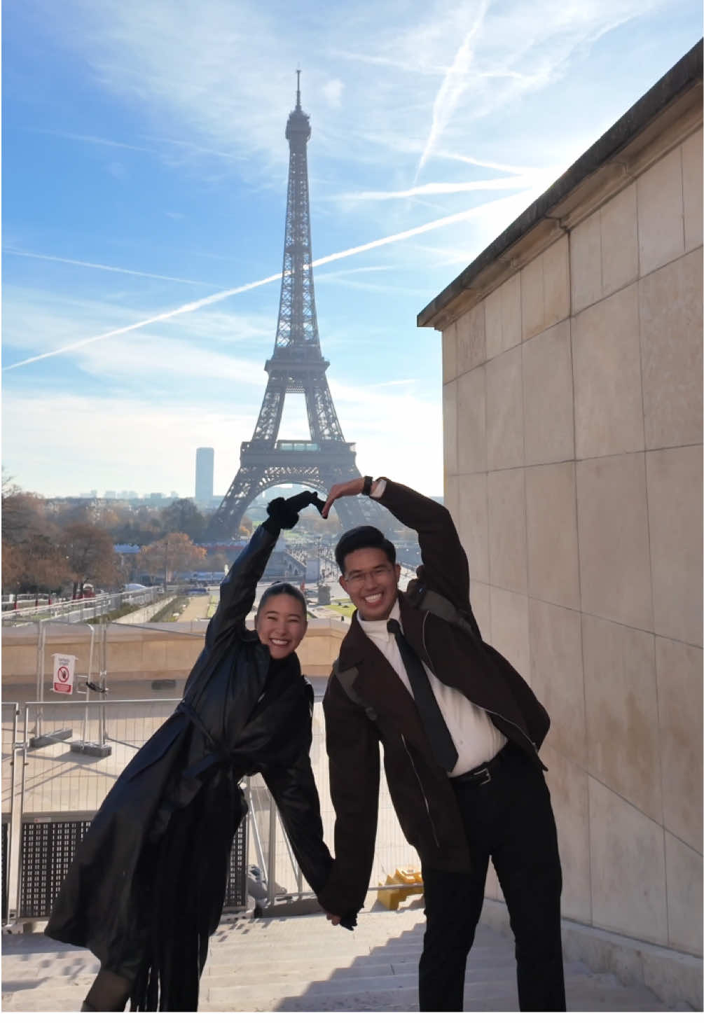 We made it in Paris, my love! ❤️ #joelandkat #fyp 