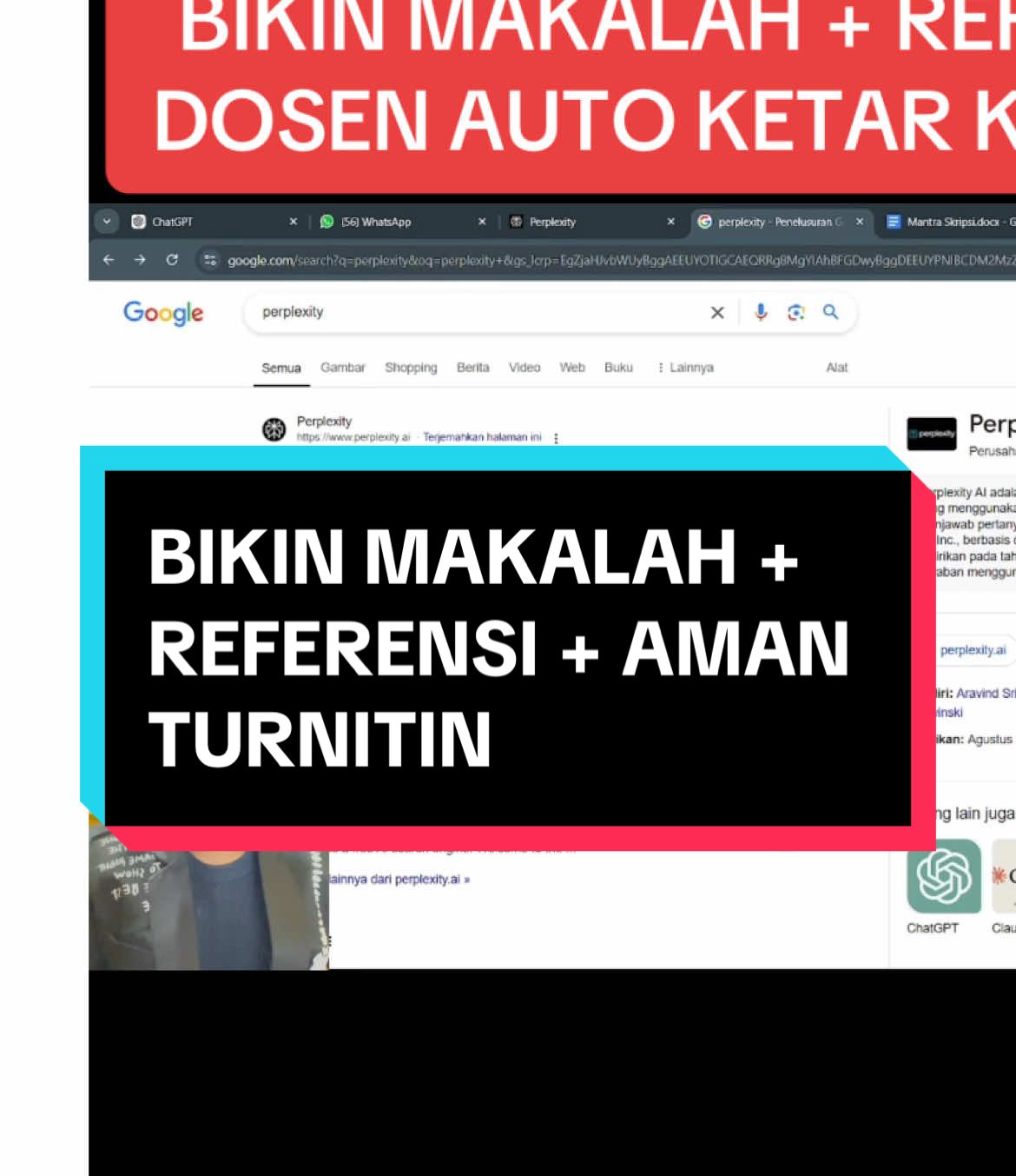 Membalas @Zans :) bikin makalah referensi + aman turnitin? gini doang😏 #fyp #chatgpt #mantrachatgpt #makalah #ai #kuliah #tugas #tugaskuliah #kampus #sekolah #tugassekolah #perplexity 