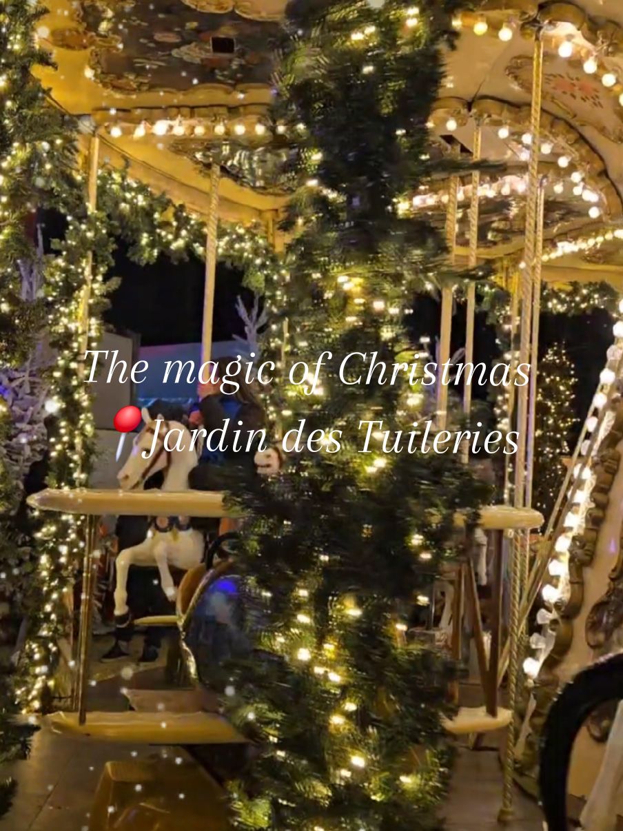 A merry-go-round is always a magical moment !  #christmasinparis #noelaparis #christmas2024 #parislife  #christmasmarket #merrygoround 