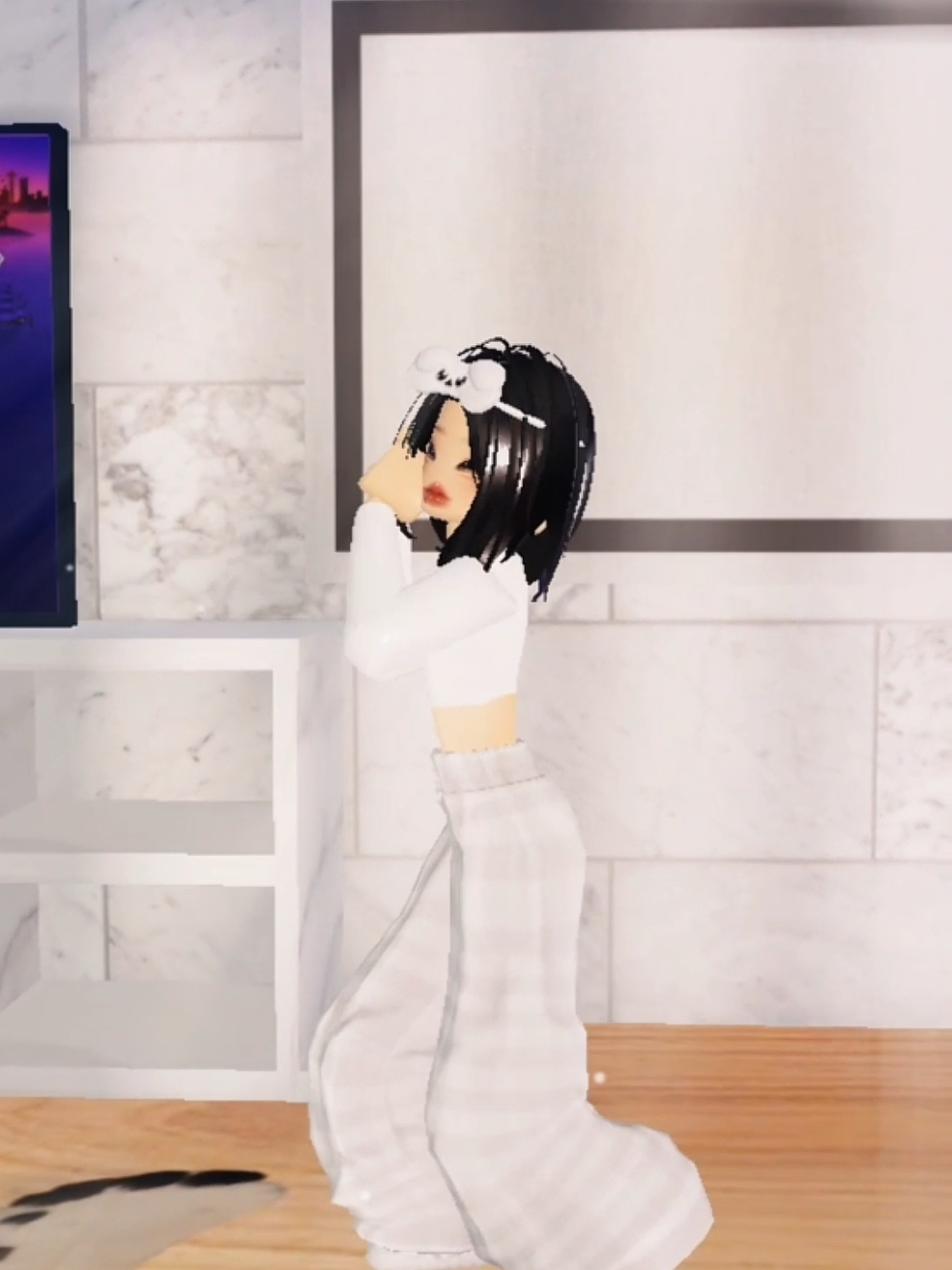 My apologies for the inactivity! 🦢 Make sure to join FOXY Ent. for more updates about me! 🤍 #foxy #kuv #shiku #fyp #rhdancestudio #xyzbca #roblox #trending #swan #song #lesserafim 