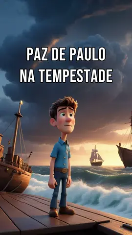 Paz de Paulo em meio a tempestade| Desenho bíblicos #deustemumapalavrapravoce 