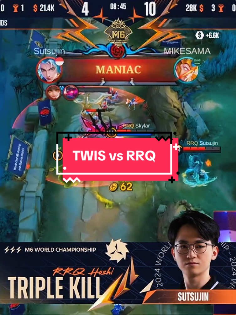 Team Fight M6 | TWIS vs RRQ Game 3 | M6 World Chamiponship Swiss Stage #GreaterThanEver #MLBBM6TorchRelay #MLBBM6 #M6nyalaIndonesia #rrqhoshi