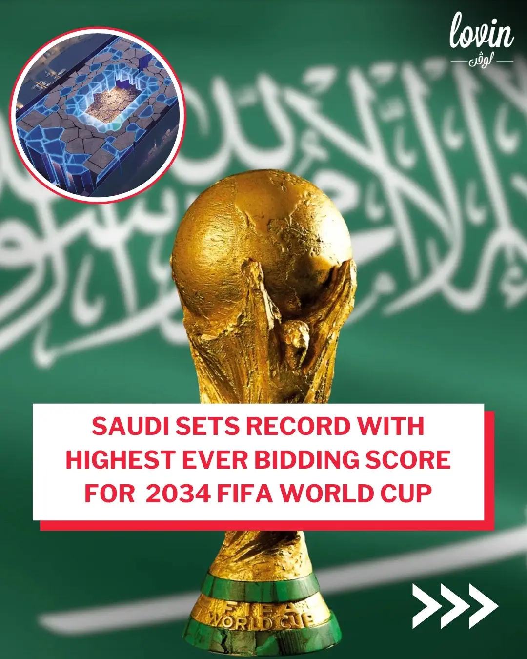 🏆 Saudi Arabia just smashed a record with 419.8/500 – the highest FIFA World Cup™ bid score EVER! 🌟 With the slogan “Growing. Together,” the Kingdom is all set to host the world’s first 48-team World Cup in ONE country. 🇸🇦⚽️ From Riyadh to NEOM, and 15 stadiums in between, this isn’t just about football – it’s about dreams, Vision 2030, and making history. 🙌  #lovinriyadh #fyp #fypsaudi #fifa #fifaworldcup #fifaworldcupsaudi 