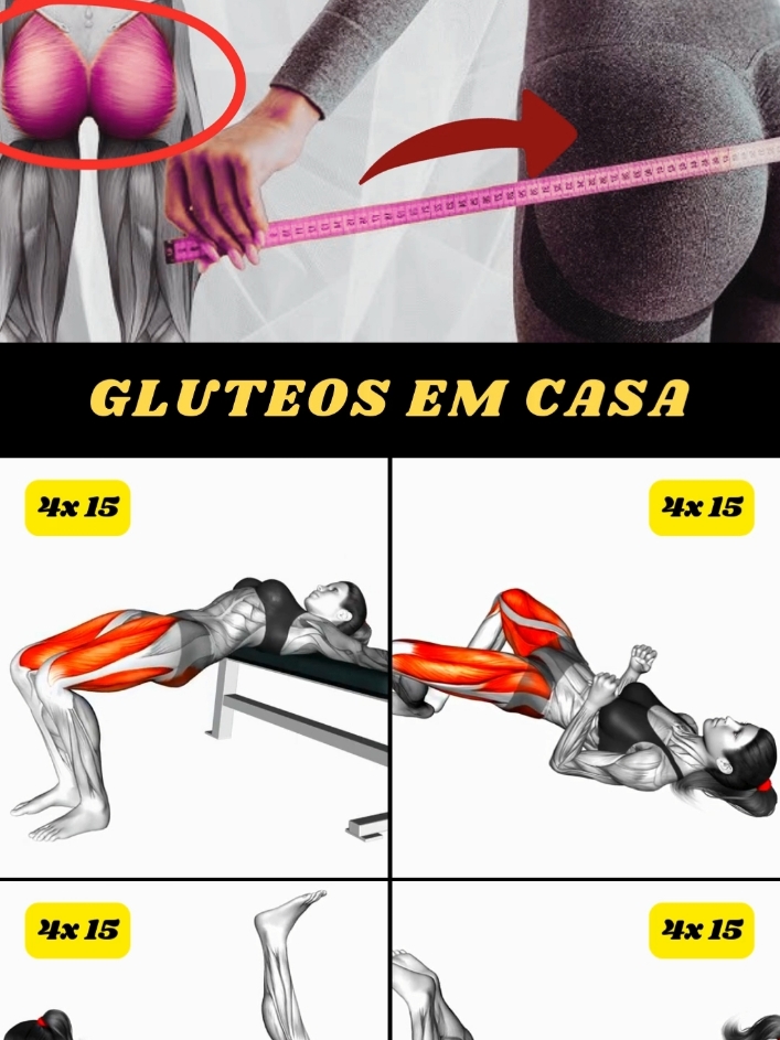 Treino de glúteos em casa !!! #treino #treinofeminino #treinodegluteos #treinoemcasa #dicasdetreino  #treinocompleto #creatorsearchinsights 