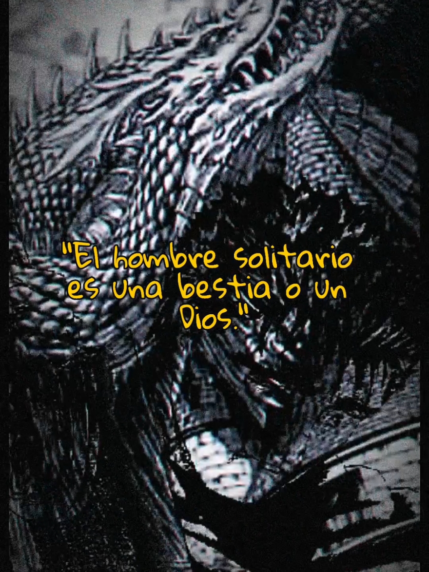 Respuesta a @user3988373445710 La frase nos habla del ser humano como un ser social por naturaleza. Alguien que elige la soledad absoluta se aleja de la esencia humana y solo puede ser como una bestia, guiado por instintos, o como un dios, autosuficiente y trascendente. Es un recordatorio de que vivir sin lazos con otros nos lleva a extremos: o perdemos lo que nos hace humanos o alcanzamos una forma de existencia que trasciende nuestra naturaleza común. #filosofia #filosofos #Poesia #Frases #filosofiaoscura @TikTok 