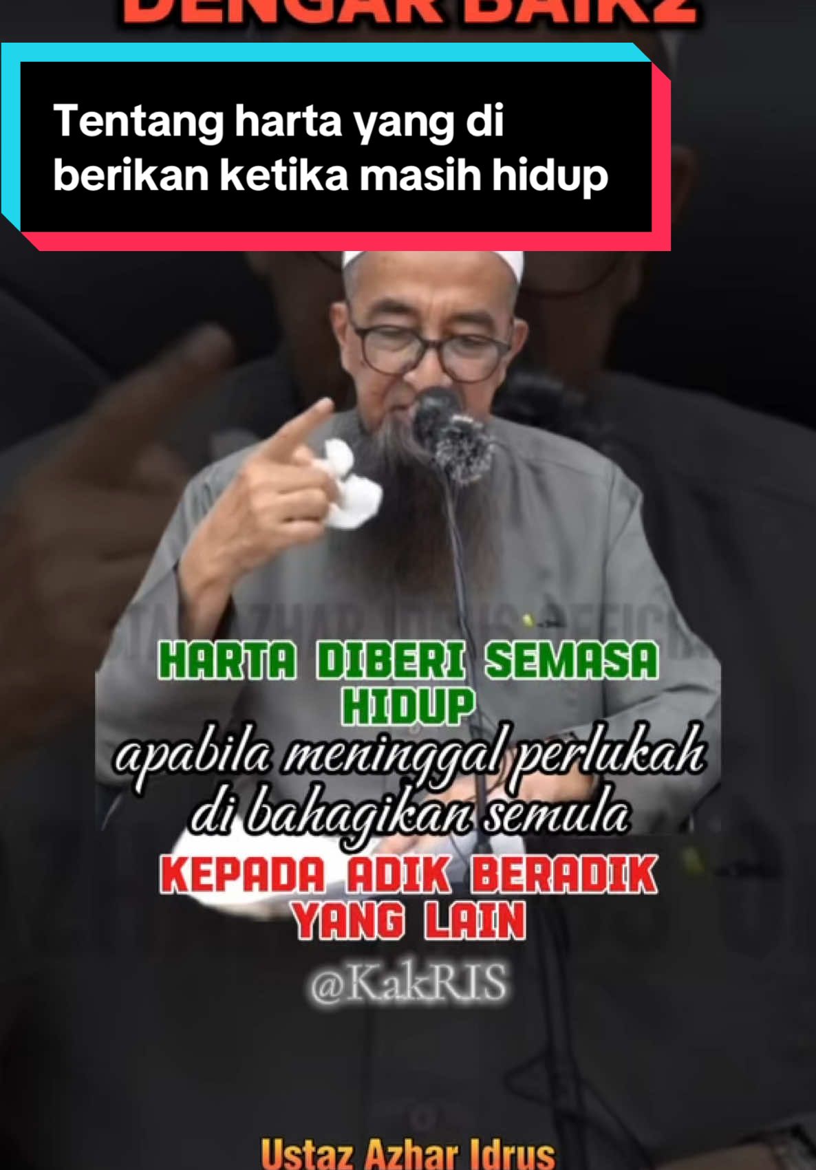 Perkongsian - TENTANG HARTA YANG DIBERIKAN KETIKA MASIH HIDUP #ceramah #ustazazharidrus #semogabermanfaat #fypage #fyp #CapCut 