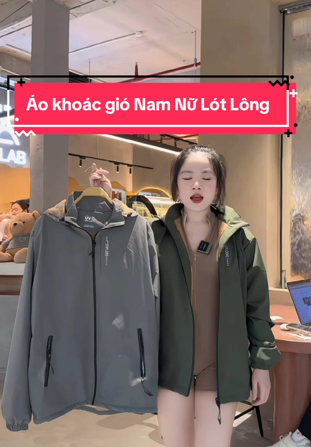 Áo khoác gió Nam Nữ Lót Lông