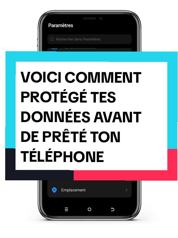 Fait toujours ceci avant de prêté ton téléphone à quelqu'un.  #android #astuceandroid #astucesandroid #security 