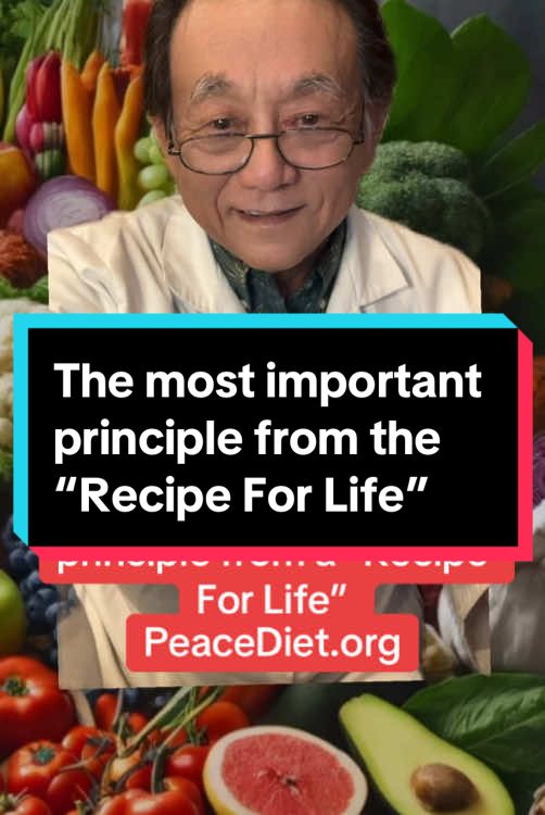 This is the most important principle from my “Recipe For Life” posted yesterday.    Ebook at PeaceDiet.org #drshintani   #youarewhatyoueat. #foodisyourmedicine. #letfoodbethymedicine. #foodismedicine. ##nutritiontips  ##stomachcells  ##redbloodcells 