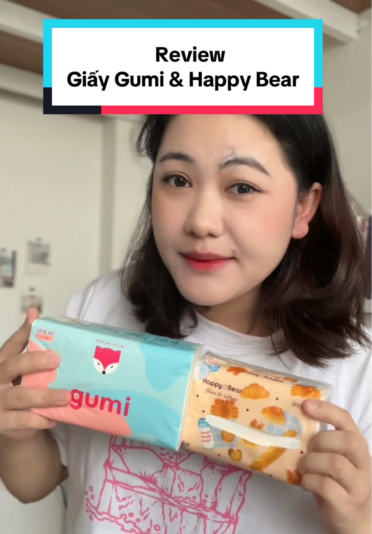 Review giấy Gumi và giấy Happy Bear #xuhuong #ShopeeChoice #HangchonGiahoiMienship 