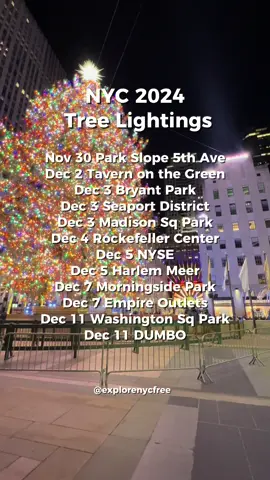 Its tree lighting season in NYC ! #explorenycfree  #christmasinnewyork #christmasinnyc #nycholidays #thingstodoinnyc