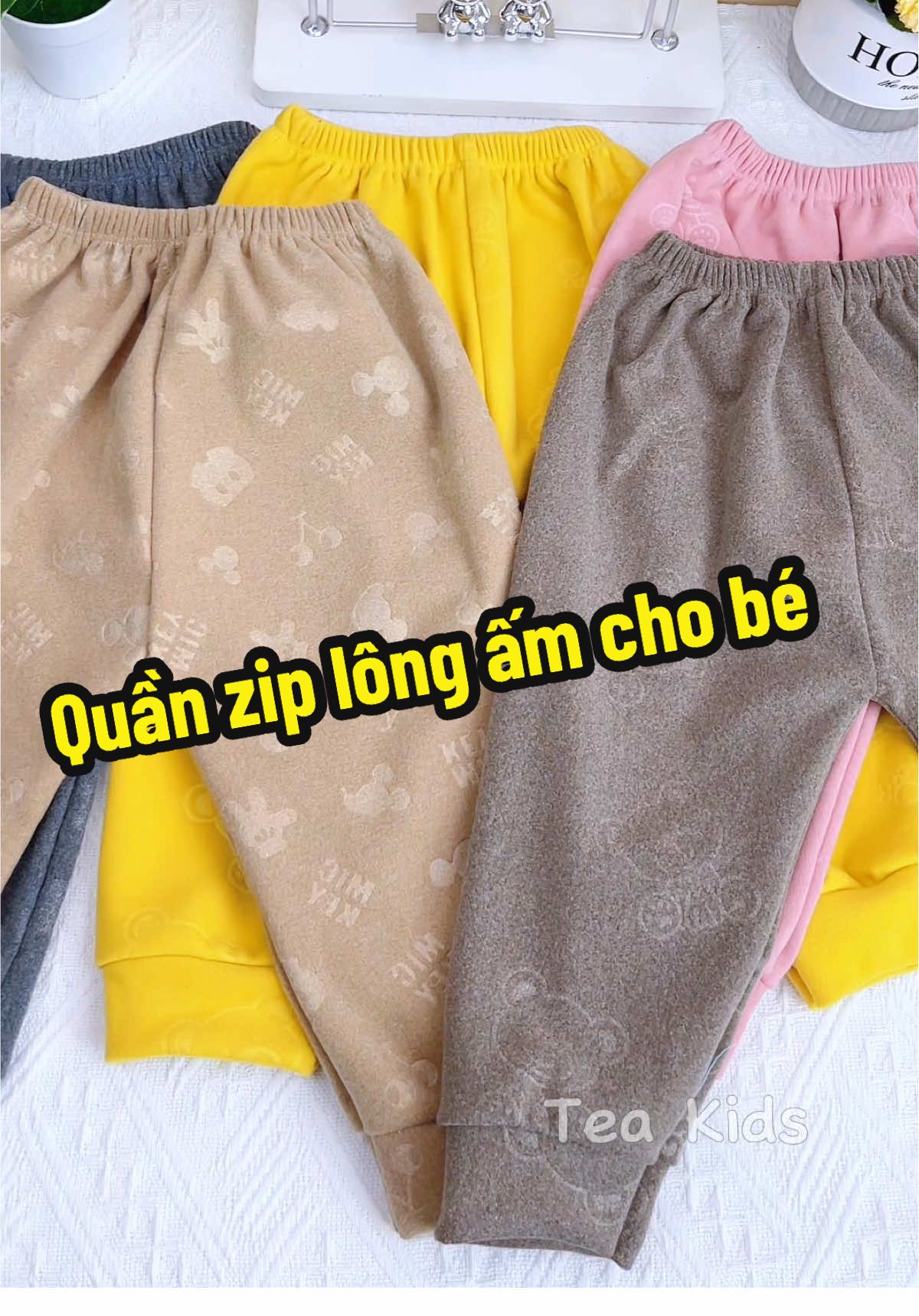 Quần zip lông vừa ấm vừa dễ phối đồ cho bé trai bé gái #mevabe #thoitrangtreem #quanaotreem #combo5quandaichobe #quanziplongchobe #quanziplongchobe 