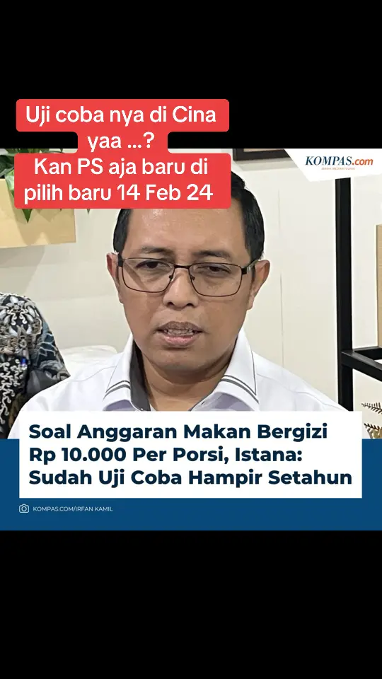 Uji coba nya di Cina yaa …? Kan PS aja baru di pilih baru 14 Feb 24 