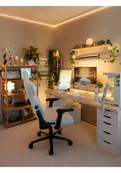 my setup in september vs. today 💛🌿 #cozygamingsetup #cozysetup #GamingSetup #desksetup #cozydesksetup #setup #pcsetup #setupinspiration #fyp 